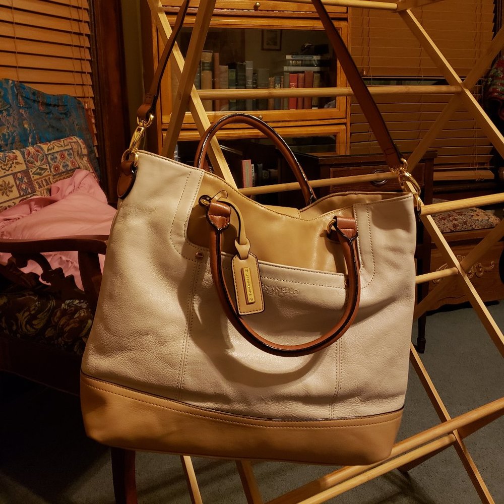 Tignanello Large Color Block Shoulder Tote Bag